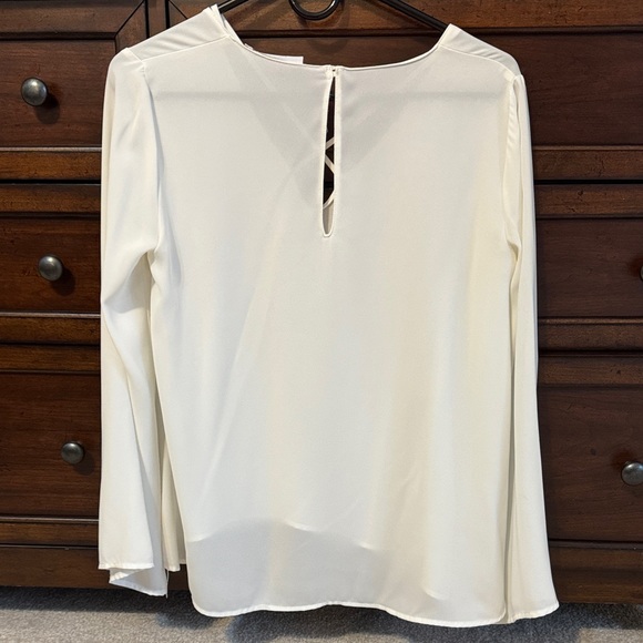 Lush Cream Cross-Strap Blouse - Picture 2 of 4